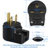 JORINDO 5 Pack 90 Degree 3 Pole DIY Rewirable,Right Angle