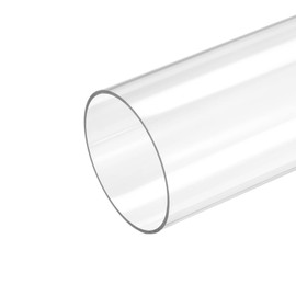 MECCANIXITY Plastic Pipe Rigid Polycarbonate Round Tube Clear 2.8"(71mm) ID 3"(75mm) OD 9.6" (245mm) High Impact for Lighting, Models, Water Plumbing