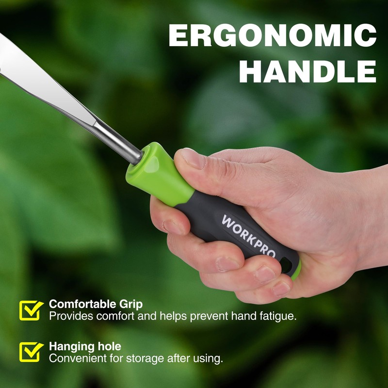 WORKPRO 30cm Weed Removal Tool with Plastic Handle, Serrated Edge
