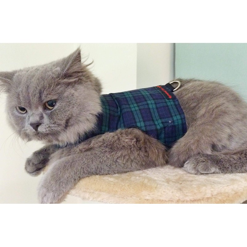 Mynwood Cat Jacket/Harness Black Watch Tartan Kitten up to 8month