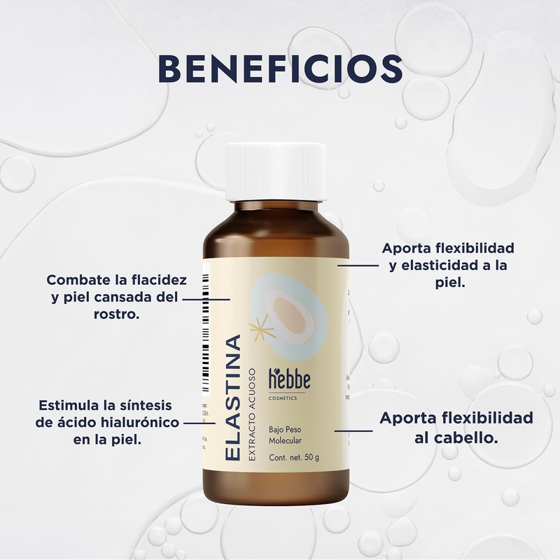 HEBBE - Elastina Acuosa 50g | Reafirma y Tonifica Piel
