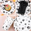 Kochorie 121 Pieces Black Dog Paw Print Party Supplies Tableware