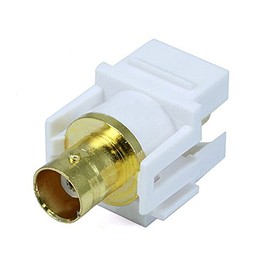 Monoprice 106540 Keystone Jack-Modular BNC, White