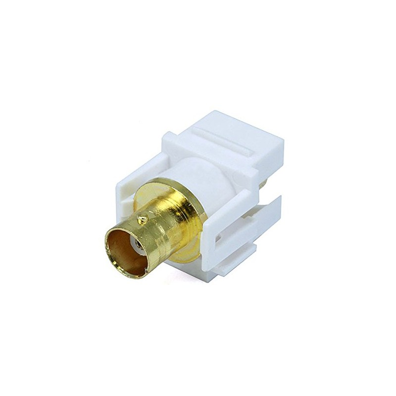 Monoprice 106540 Keystone Jack-Modular BNC, White