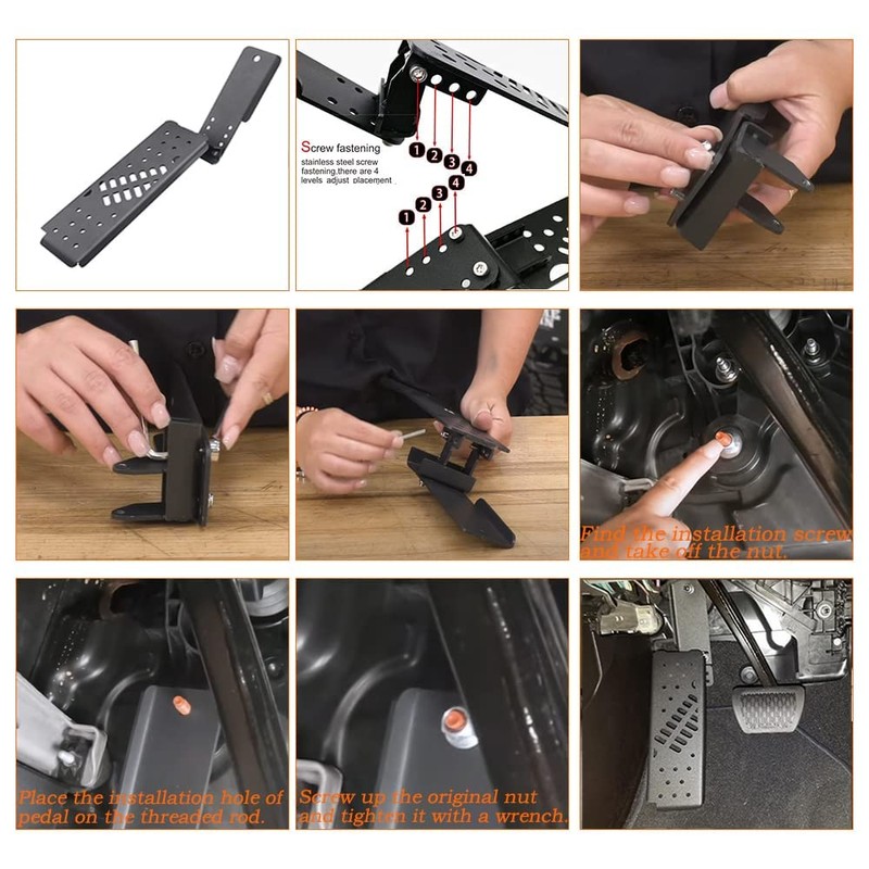 ADTOPI JL Dead Pedal, Gladiator Dead Pedal Left Side Foot