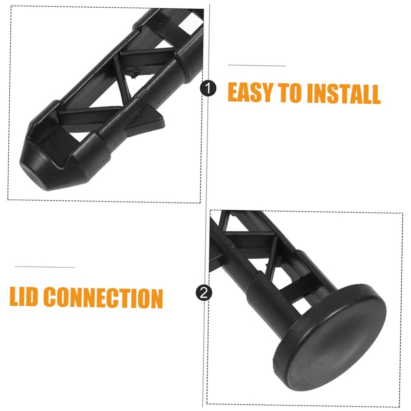 LABRIMP 6pcs Plastic Trash Can Lid Shafts Bolts for Wheelie