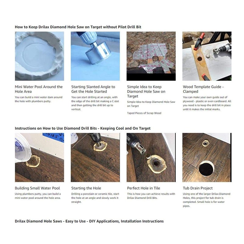 3-1/8 inch Diamond Hole Saw Drill Bit Ceramic Porcelain Tile