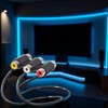 ZhangyiHot 1Pc Black Signal Receiver Accessories 3 RCA AV Audio