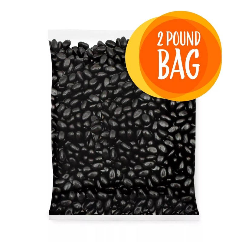 Sunny Island Black Licorice Jelly Beans Candy, Classic Flavor, 2-Pound