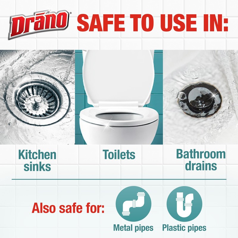 Drano Max Build Up Remover Drain Cleaner, Great for Clog