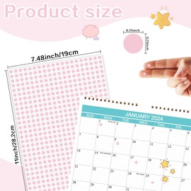 Starboling Dot Stickers,1/4 Inch Pink Circle Stickers,3000pcs Self-Adhesive Color Coding Labels,Round Labeling Stickers for Office Classroom Garage Sale