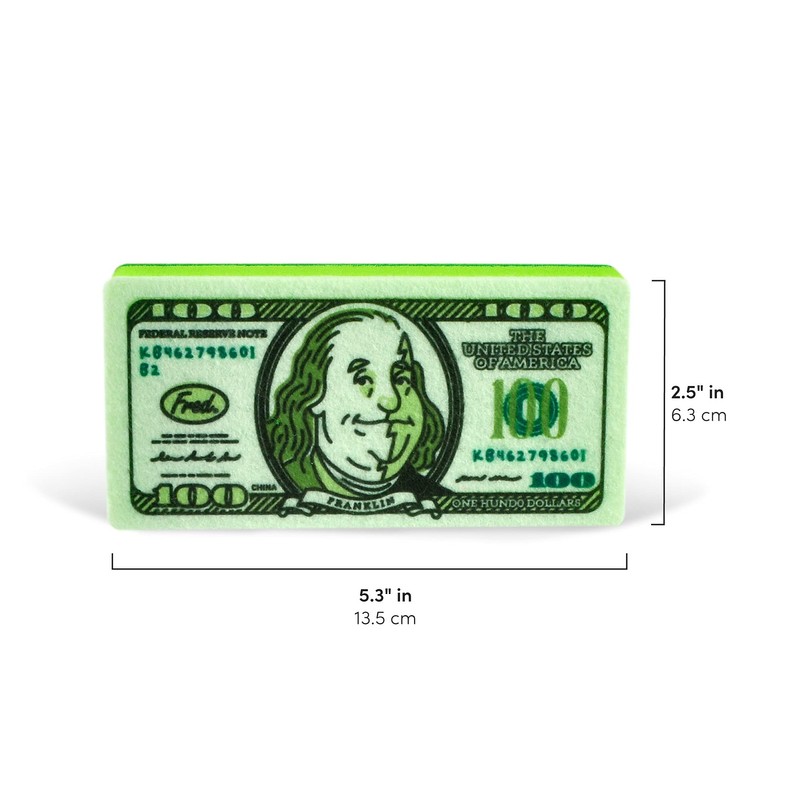 Genuine Fred, Dirty Money, Kitchen Sponges, Set of 2, Green