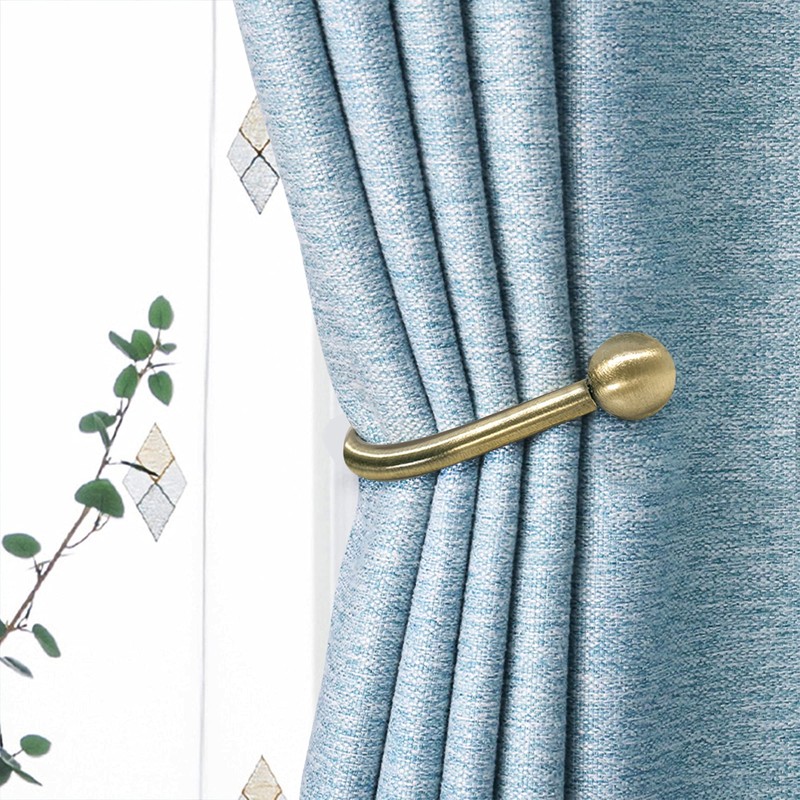 Curtain Holdback, 2 Pcs Wall Mounted Drapery Tiebacks with Screws,