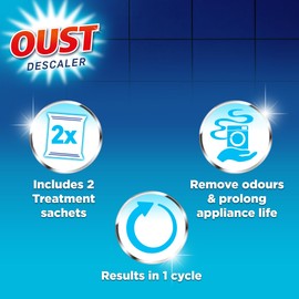 Oust Oust Dishwasher & Washing Machine Descaler, Removes Limescale & Odour, Pack of 6