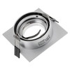 SEBSON Recessed Square Silver Flush Ceiling Light Aluminium/Aluminium/GU10 Socket LED