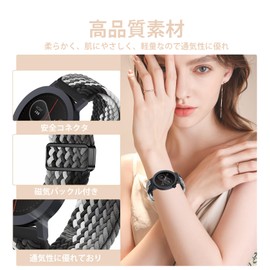 [Etsbaocy] 22mm Band for CMF by Nothing Watch Pro 2 Replacement Band Replacement Strap Braided Strap with Magnetic Buckle Replacement Strap for CMF by Nothing Watch Pro 2 - Black and White