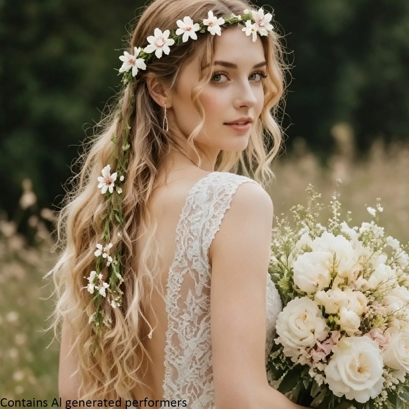 1 Piece Pink Fairy Floral Headband for Renaissance Party