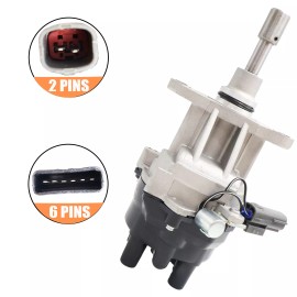 1st_auto_parts For 00-14 Nissan Xterra 2.4L New Ignition Distributor w/ Cap & Rotor 221003S500