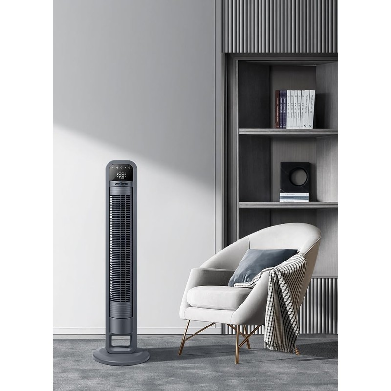 OmniBreeze Digital Electric Tower Fan, Inner Oscillation with Remote Control,