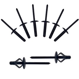BESTYCHAO 60pcs Tri-Fold Exploding Large Head Aluminum Blind Rivet Pop Rivet Rivets - Black(4.8x25mm)