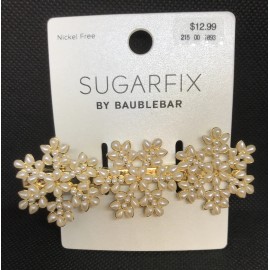 SUGARFIX by Baublebar NWT SUGARFIX by Baublebar Gold & Faux Pearl Snowflake 3” Alligator Style Clip