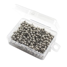 500Pcs Novelty Cute Push Pin World Travel Map Pinboard Round Head Thumb Map Tacks Push Pins Small Size Silver School Office Supplies