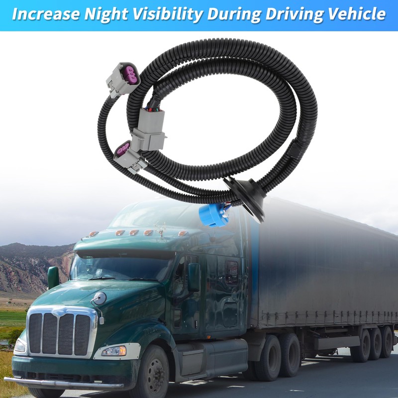 A ABSOPRO Headlight Harness for Peterbilt 386 2005-2015 for Peterbilt