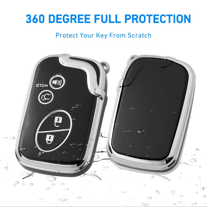 Flensent Key Fob Cover with Keychain for Lexus RX350 RX450