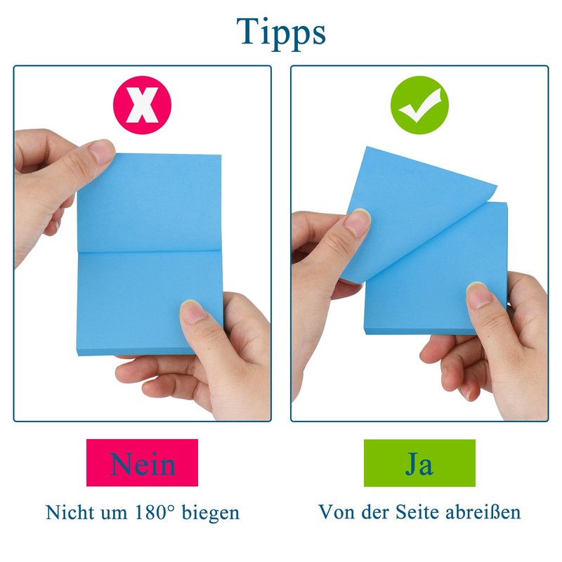ZCZN Pack of 960 Sticky Notes 76 x 76 mm,