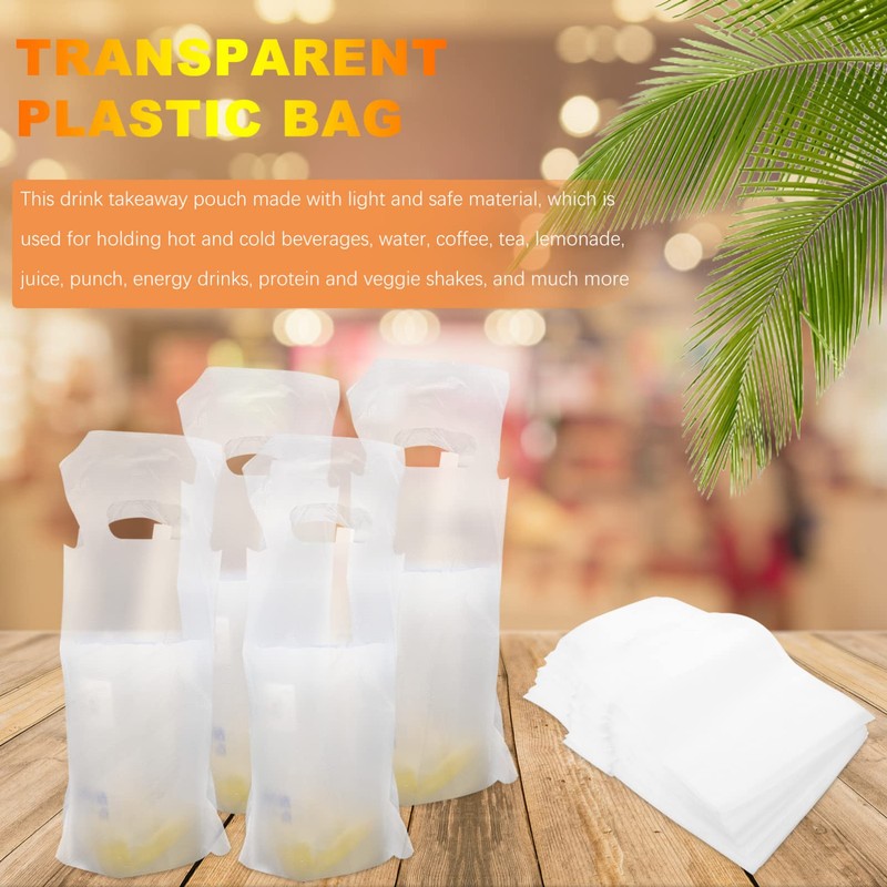 iplusmile 200 Drink Bags, Beverage Carrier, Drink Holder, Bag, 11.0