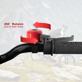 Binudum Bicycle Bell Pack of 2 Loud and Melodic Sound Bicycle Bell Classic Mini Bicycle Bell for Children and Adults for Road Bike, Mountain Bike and Scooter