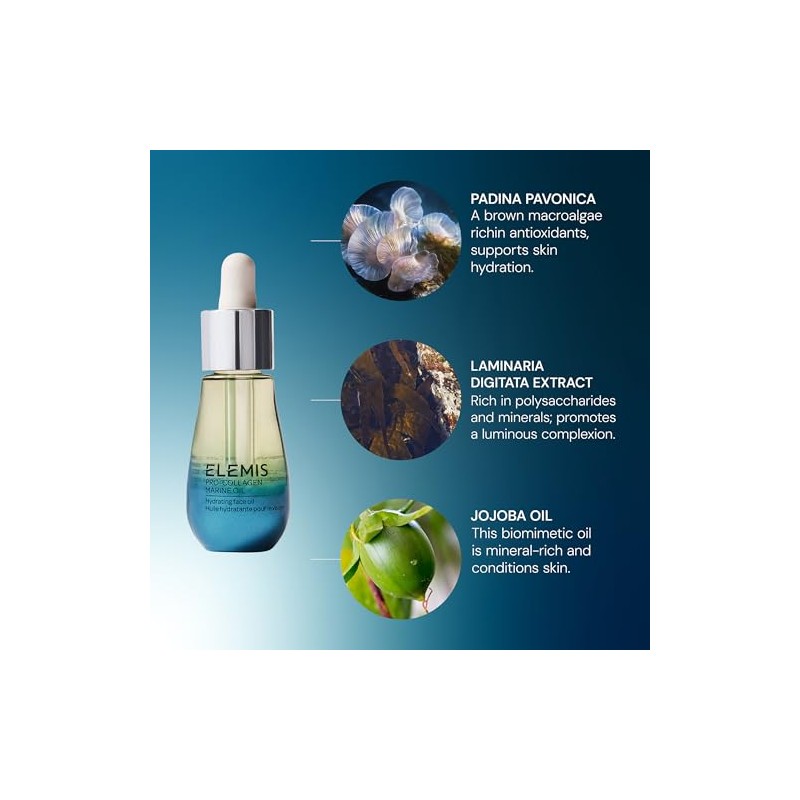 ELEMIS Pro-Collagen Marine Oil, Anti-wrinkle Face Oil, 0.5 Fl Oz,