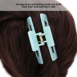 Majatou Large Square Hair Claw Clips for Women, Hair Claw Clips Non Slip Claw Clips Styling Tool for Thick Thin Curly Straight Hair (Mint Green)