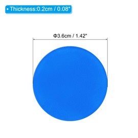 PATIKIL Self Stick Hot and Cold Water Label, 3 Pairs/6 Pack Acrylic Round Shape Sticker Signs for Faucets Sinks, Red/Blue