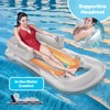 Hotseven-lemei Premium Reclining Pool Lounge Chair, Inflatable Pool Float, Suitable