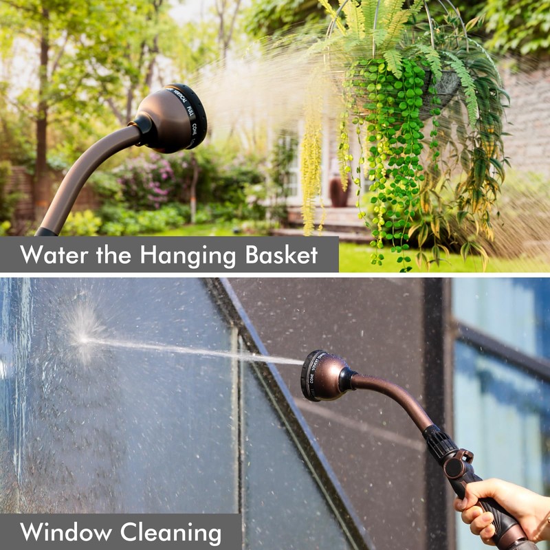 RESTMO Watering Wand, Heavy Duty Metal Garden Hose Wand with