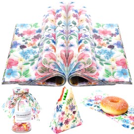 150 Sheets Watercolor Floral Deli Paper, 9.8 x 8.3in Flower Pattern Grease Resistant Proof Sandwich Wrap Paper Liners Greaseproof for Home Kitchen