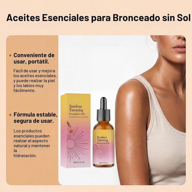 Bluemega Aceite Corporal Bronceador para Oscurecimiento de la Piel