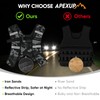 APEXUP Weighted Vest with 5lbs/10lbs/15lbs/20lbs/25lbs/30lbs Weights and Reflective Stripe, Weight