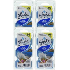 Set of 4 - Glade Blue Odyssey Wax Melts - 24 Total Melts - Each Pack Can Last up To 96 Hours! - Great Fresh Wonderful Scent!