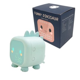 Hsthe Sea Digital Children's Alarm Clock with Night Light Snooze Timer Temperature Sleep Trainer Green
