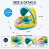 Inflatable Airplane Pool Float with Canopy for Kids – PVC