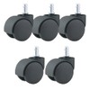 Waytex 78153 Universal Office Chair Castors Diameter 50mm - Black