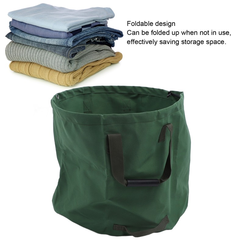 Garden Waste Bag Reusable Large Capacity Foldable Waterproof Dust Proof