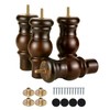 Maricome 6 Inch Wood Legs Predrilled M8 Bolt Turned Round