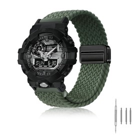 SUGARJAR Stretch Braided Nylon Bands for Casio GA2100 GA100 GA110 GA700