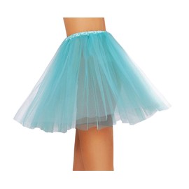 YoungLove Women 3 Layered Tulle Ballerina Running Tutu Skirt, Teal Green