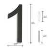 Ywonoby Stainless Steel House Number - RAL 7016 Anthracite Grey