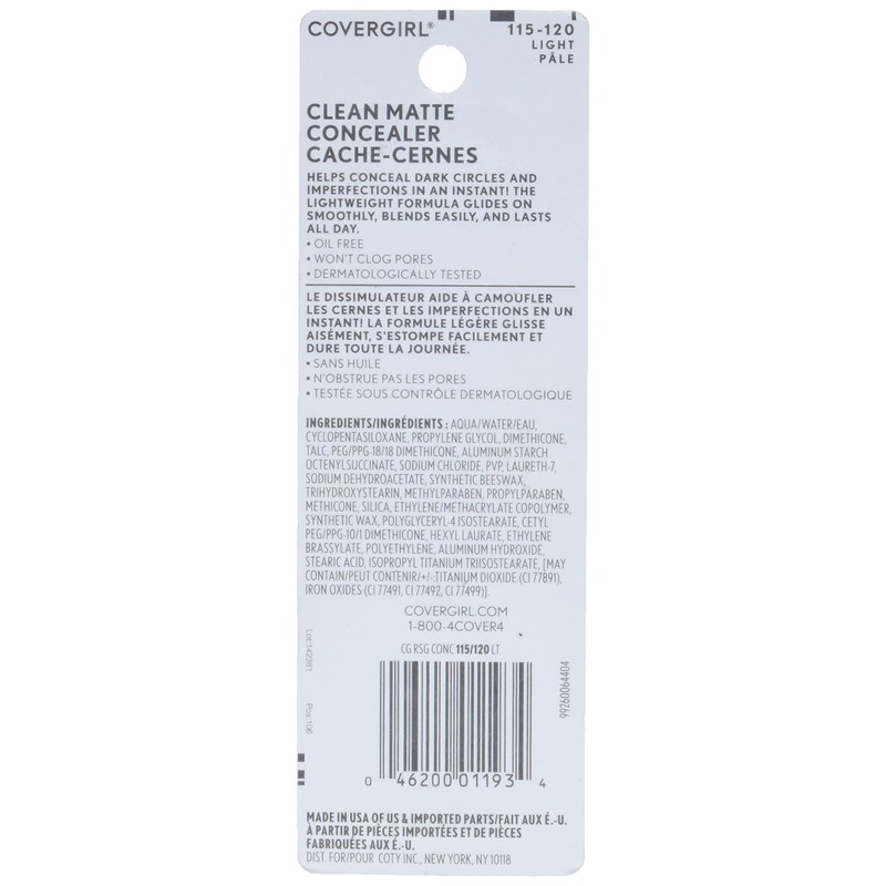 COVERGIRL Ready Set Gorgeous Fresh Complexion Concealer Light 115/120, .37