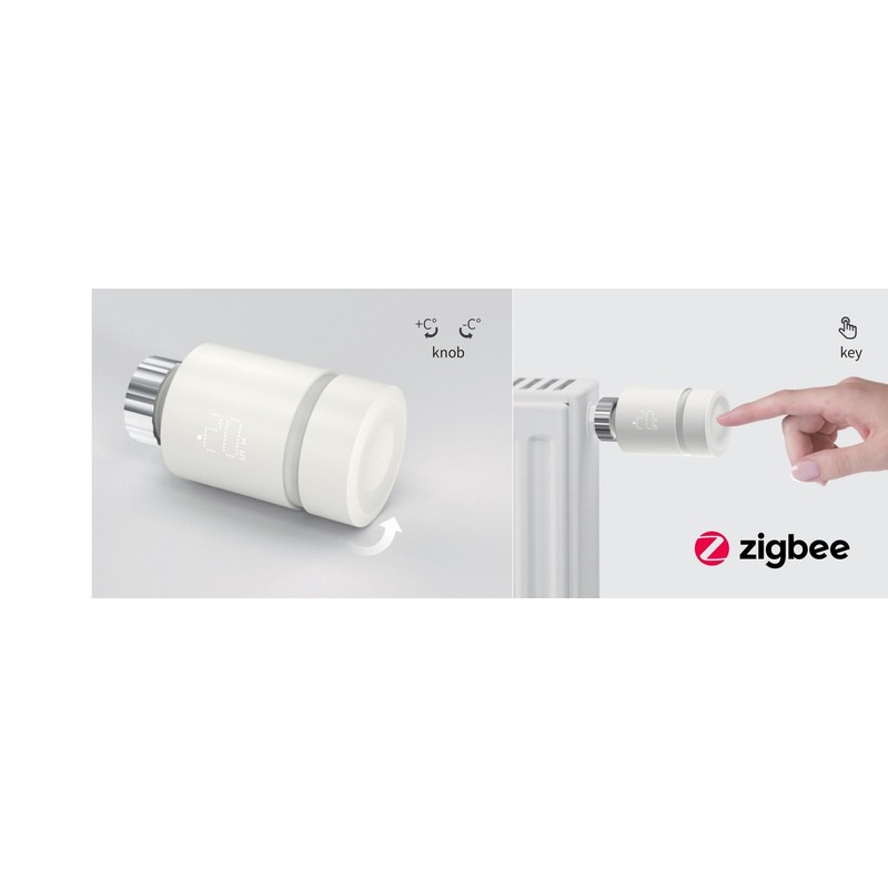 Matosio TRV603-WZ Smart Radiator Thermostat ZigBee Intelligent Thermostat, Control via
